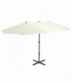 Outdoor Parasol with Aluminium Pole 460x270 cm Sand