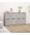 Sideboards 2 pcs Concrete Grey 60x30x70 cm Engineered Wood