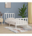 vidaXL Bed Frame White Solid Wood 100x200 cm