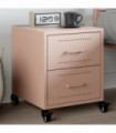 vidaXL Bedside Cabinet Pink 36x39x43.5 cm Steel