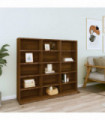 CD Cabinet Brown Oak 102x23x89.5 cm Engineered Wood