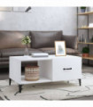 Coffee Table White 90x50x40 cm Engineered Wood