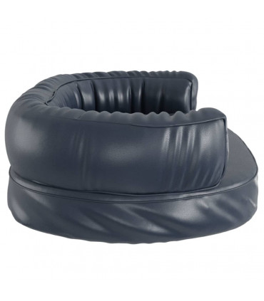 Ergonomic Foam Dog Bed Dark Blue 60x42 cm Faux Leather