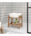 vidaXL Bathroom Side Table 45x30x45 cm Solid Wood Teak