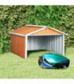 vidaXL Garden Robot Lawnmower Shed 92x97x63 cm Galvanised Steel Brown