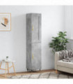 vidaXL Highboard Concrete Grey 34.5x34x180 cm Engineered Wood
