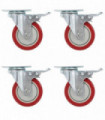 12 pcs Swivel Casters 100 mm