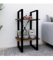 2-Tier Book Cabinet Brown Oak 40x30x70 cm Engineered Wood