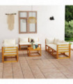vidaXL 9 Piece Garden Lounge Set with Cushions Solid Wood Acacia (UK/IE/FI/NO only)