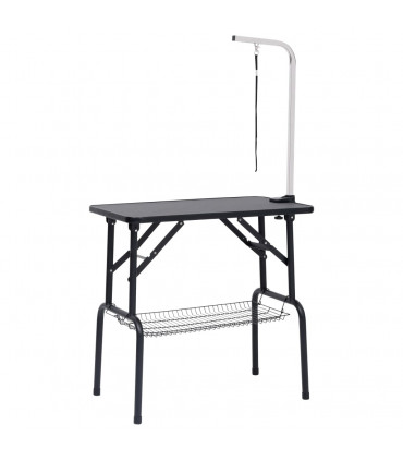 Adjustable Dog Grooming Table with 1 Loop and Basket