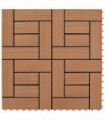 Brown 11 pcs 30 x 30 cm Decking Tiles WPC 1 sqm
