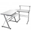 Corner Computer Desk White 132x112x99 cm Engineered Wood