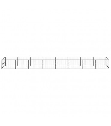 vidaXL Dog Kennel Black 8 m² Steel