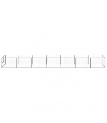 Dog Kennel Silver 7 m² Steel