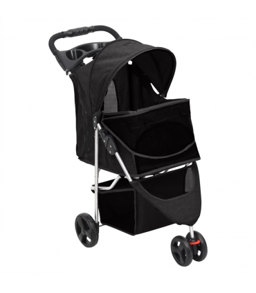Folding Dog Stroller Black 80x46x98 cm Oxford Fabric