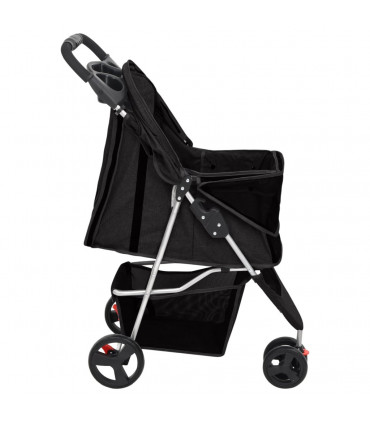 Folding Dog Stroller Black 80x46x98 cm Oxford Fabric