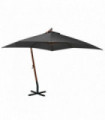 Hanging Parasol with Pole Anthracite 3x3 m Solid Fir Wood