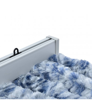 Insect Curtain Blue, White and Silver 100x220 cm Chenille