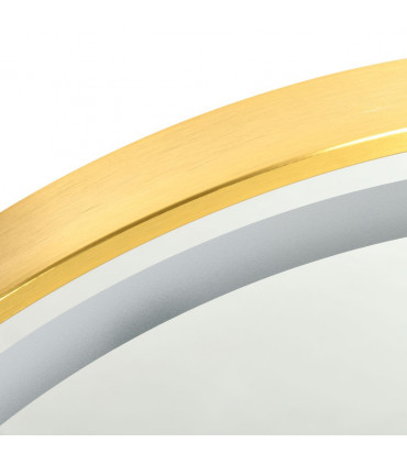 LED Bathroom Mirror Wall Mounted Round Vanity Mirror w/ Lights, Time Display