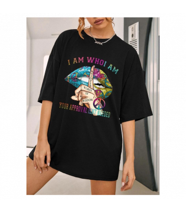 Ladies Oversized Whishper Words of Wisdom Short Sleeves T Shirt Top