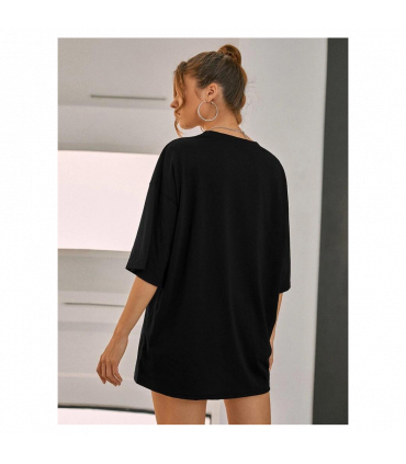 Ladies Oversized Whishper Words of Wisdom Short Sleeves T Shirt Top