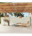 Patio Retractable Side Awning 140x600 cm Cream