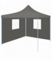 Professional Folding Party Tent with 2 Sidewalls 2x2 m Steel Anthracite