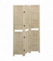 vidaXL 3-Panel Room Divider 105x165 cm Solid Wood Paulownia