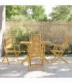 vidaXL 5 Piece Garden Dining Set Bamboo