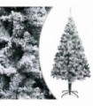 vidaXL Artificial Christmas Tree with Flocked Snow Green 400cm PVC