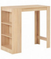 vidaXL Bar Table with Shelf Oak 110x50x103 cm