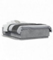 vidaXL Bed Frame Concrete Grey 120x190 cm Small Double Engineered Wood