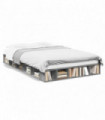 vidaXL Bed Frame Grey Sonoma 120x200 cm Engineered Wood