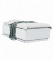 vidaXL Bed Frame White 100x200 cm Engineered Wood