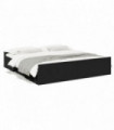 vidaXL Bed Frame with Drawers Black 200x200 cm Engineered Wood