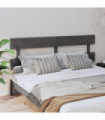 vidaXL Bed Headboard Grey 204x3x81 cm Solid Wood Pine