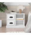 vidaXL Bedside Cabinet White 60x35.5x45 cm