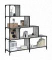vidaXL Bookcase 4-Stair Grey Sonoma 139x33.5x149 cm Engineered Wood
