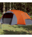 vidaXL Family Tent Crossvent 8-Person Orange Waterproof