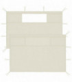 vidaXL Gazebo Sidewalls with Windows 2 pcs Cream