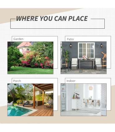 5 Pieces Rattan Garden Furniture Sofa Set w/ Table Chair Footrest Grey