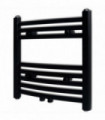 Black Bathroom Central Heating Towel Rail Radiator Curve 480x480mm