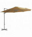 Cantilever Umbrella with Steel Pole Taupe 300 cm