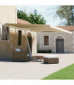 Freestanding Manual Retractable Awning 500x300 cm Cream