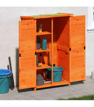 vidaXL Garden Tool Shed Brown 83x57x140 cm Solid Wood Pine