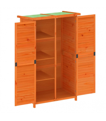 vidaXL Garden Tool Shed Brown 83x57x140 cm Solid Wood Pine