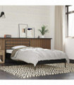 vidaXL Bed Frame Black 90x200 cm Engineered Wood and Metal