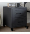 vidaXL Bedside Cabinet Anthracite 36x39x43.5 cm Steel