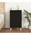 vidaXL Bedside Cabinet Black 40x35x70 cm Engineered Wood