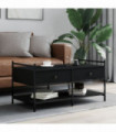 vidaXL Coffee Table Black 99x50x50 cm Engineered Wood